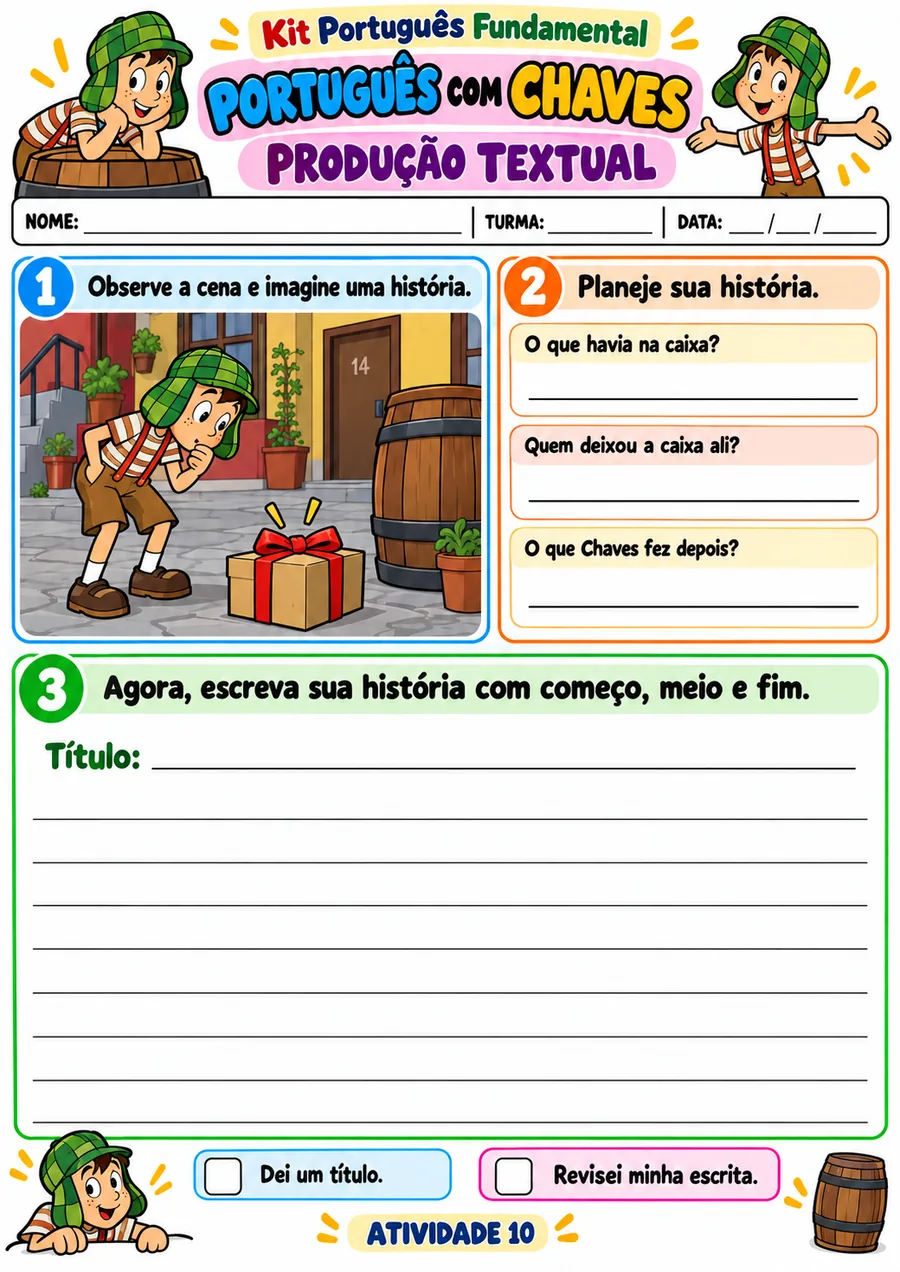 Atividade de produção textual — Turma do Chaves